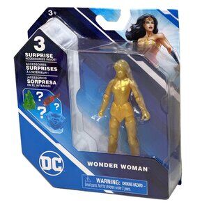 Wonder Woman DC Comics 3" Gold Action Figure With 3 Surprise Accessories